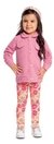 Conjunto Infantil Angerô 27115 Rosa/Vermelho/Branco