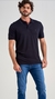 Camiseta Masculina Polo Oyhan Pequim Regular P01-053 Preto/Azul - comprar online