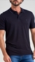 Camiseta Masculina Polo Oyhan Pequim Regular P01-053 Preto/Azul