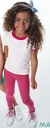 Calça Infantil Menina Malwee Legging 1000021352 Rosa/Mescla/Marinho - comprar online