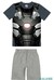 Conjunto Infantil Menino Malwee Avengers Homem de Ferro 1000083170 Chumbo/Mescla Com Máscara