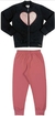 Conjunto Infantil Feminino Angerô Matelasse Moletom 27410 Branco/Preto/Vermelho - comprar online