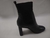 Bota Feminina Lia Line Couro Bico Redondo Meia 2117 Preto