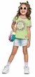 Blusa Infantil Menina Angerõ Meia Malha Apl Termo 22167 Rosa/Verde/Branco