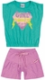 Conjunto Infantil Menina Angerõ Malha Holly Ribana Conforty 27461 Poema/Menta/Branco - comprar online