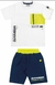 Conjunto Juvenil Masculino Angerô Malha Jet/Moletinho 28370 Branco/Verde Neon/Laranja Neon