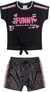 Conjunto Infantil Feminino Angerô Cotton Light Moletinho 27469 Caribenha/Melissa/Preto na internet