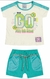 Conjunto Infantil Menina Angerô Malha Holly Moletinho 27462 Perola/Poema/Branco