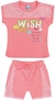 Conjunto Infantil Menina Angerô Moletinho PA Ribana Conforty 27458 Laranja Neon/Rosa Neon/Ciano - comprar online