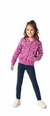 Conjunto Infantil Feminino Malwee Moletom Jaqueta Capuz 105461 Rosa 04