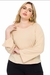 Blusa Feminina Lisamour Plus Size ML 201294 Terracota/Aveia na internet