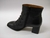 Bota Feminina Dina Mirtz Salto Bico Quadrado Couro 27318 Preto - comprar online