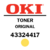 Toner OKI 43324417 - C5550 MFP/C6100 Yellow (DISC)