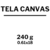 TELA CANVAS DE 240 GRAMOS (0.61 X 18)