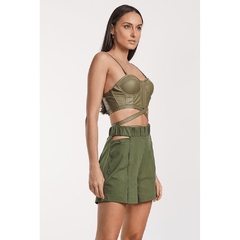 CORSET CROPPED COURO MONTANA ALL IS LOVE - loja online