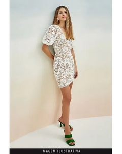 VESTIDO CURTO RESORT OFF-WHITE - loja online