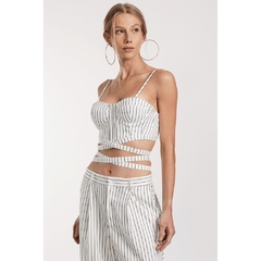 CROPPED CORSET RISCA DE GIZ - BRANCO ALL IS LOVE