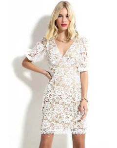 VESTIDO CURTO RESORT OFF-WHITE