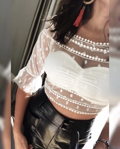 Cropped Tule Poá Poema Hit * - loja online