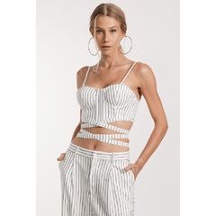 CROPPED CORSET RISCA DE GIZ - BRANCO ALL IS LOVE - Ephemera Store