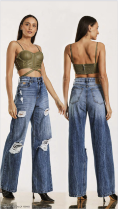 CORSET CROPPED COURO MONTANA ALL IS LOVE na internet