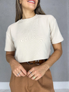 T-shirt Cropped Areia