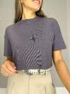 T-shirt Cropped Cinza