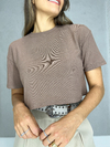 T-shirt Cropped Marrom