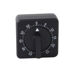 Timer Negro Cuadrado 7 Cm