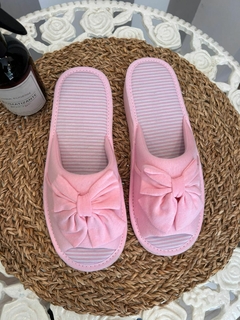 PANTUFLAS C/ MOÑO- ROSA - comprar online