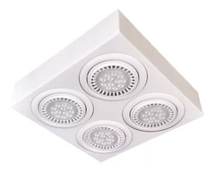 Plafón de 4 luces Ar111 blanco