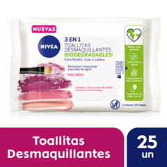 Nivea Toallitas Desmaquillantes 3en1 x25 unidades --->Piel Seca