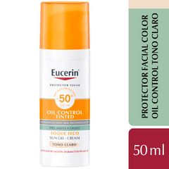 Eucerin Protector Solar Facial OIL CONTROL FPS50 X50ML Tono Claro, Toque Seco