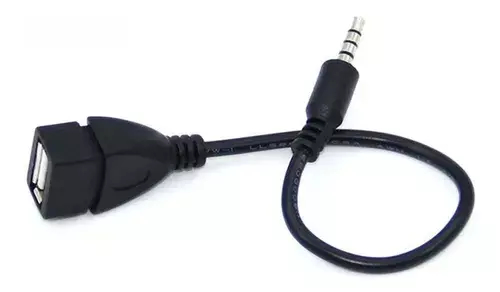 Cable Audio De Jack A USB Hembra AUX Salida Auxiliar Auriculares Radio  Coche MP3