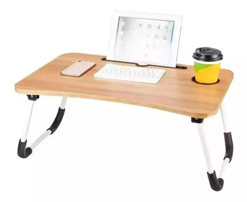 Astory - Mesa plegable para laptop, bandeja para cama con patas plegables y  portavasos