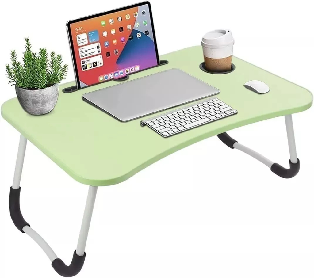 MyGift Bandeja de cama vintage de madera lavada en gris con patas  plegables, mesa de desayuno plegable, escritorio para computadora portátil,  bandeja