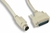 Cable de módem Mini DIN8 a DB25 de 6 pies 28 AWG moldeado serie RS-232 Mini DIN 8 a 25 pines macho a macho M/M