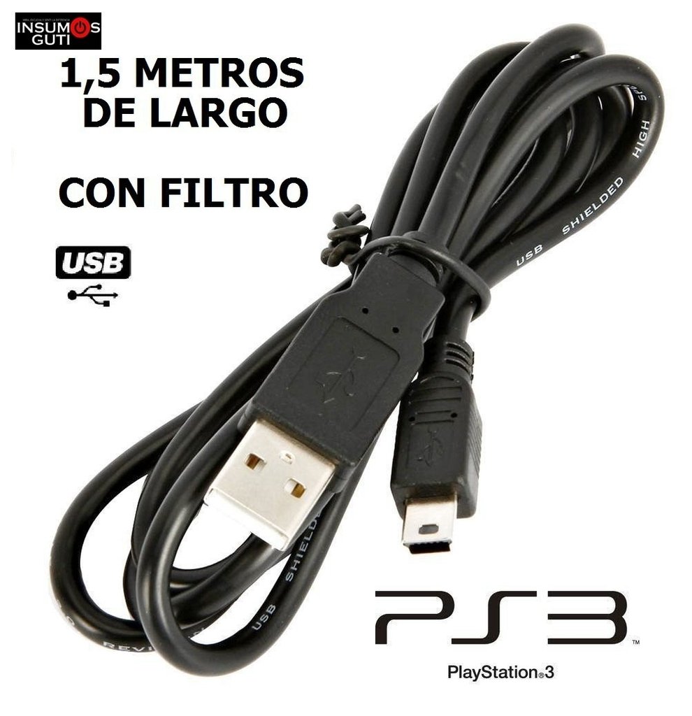 Cable Usb A Mini Usb Cargador Camara Mp3 Gps Play 5 Metros
