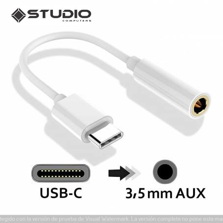 Adaptador de Audio USB tipo C a 3,5mm, Conector de auriculares de