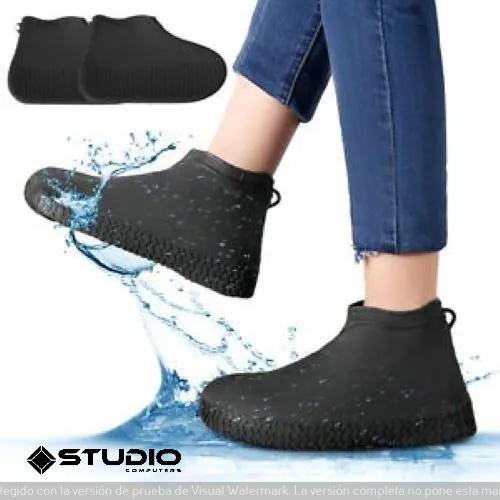 1 Par De Cubre Zapatos De Silicona Impermeable Antideslizante Engrosado  Resistente Al Desgaste Para Hombres Y Mujeres, Portátil Para La Lluvia, Sin  Olor Y De Silicona, Moda de Mujer