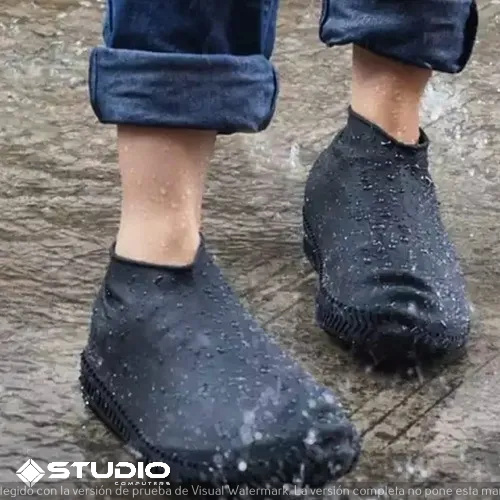 Par de cubre zapatos protectores de silicón contra agua para