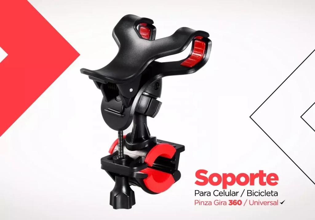 Soporte Para Celular Bicicleta Bici Pinza Rota 360 Universal