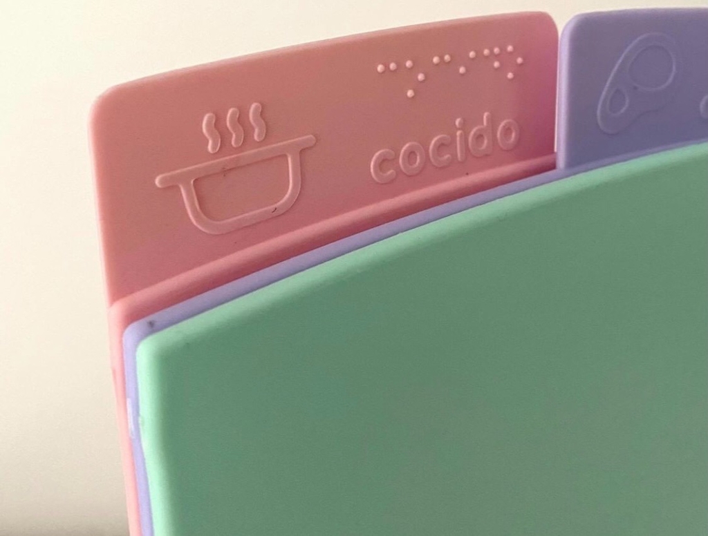 Set x3 tablas para picar color pastel carne cocido y verduras