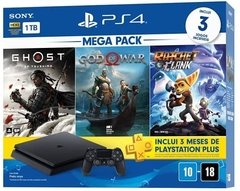 Console PlayStation 4 Mega Pack 18 - Ghost of Tsushima, God of War e Ratchet & Clank