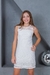 REF. 05797 - Vestido Canelado c/ Tule- Tamanho 10 ao 18