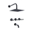 Griferia Hidromet Bañera con Transferencia Look Lever Black 3 Orificios - comprar online