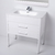 Vanitory Mueble Baño Campi Curve 60 Blanco C/ Mesada Loza 3 Orificios