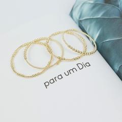 Imagem do Duo Bracelete Giovana - com bolinhas e zircônias