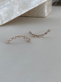 Brinco Amanda - earcuff zirconias cristal - comprar online