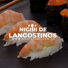 Nigiri de langostinos (3 unidades)